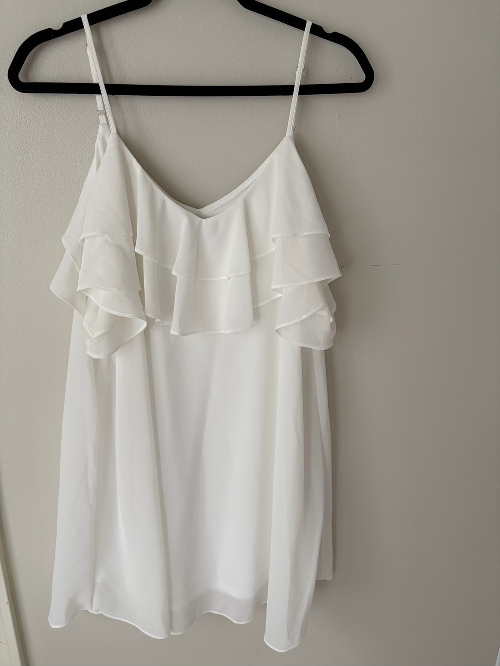 Lulu's White Ruffled Mini Dress - Picture 3 of 3